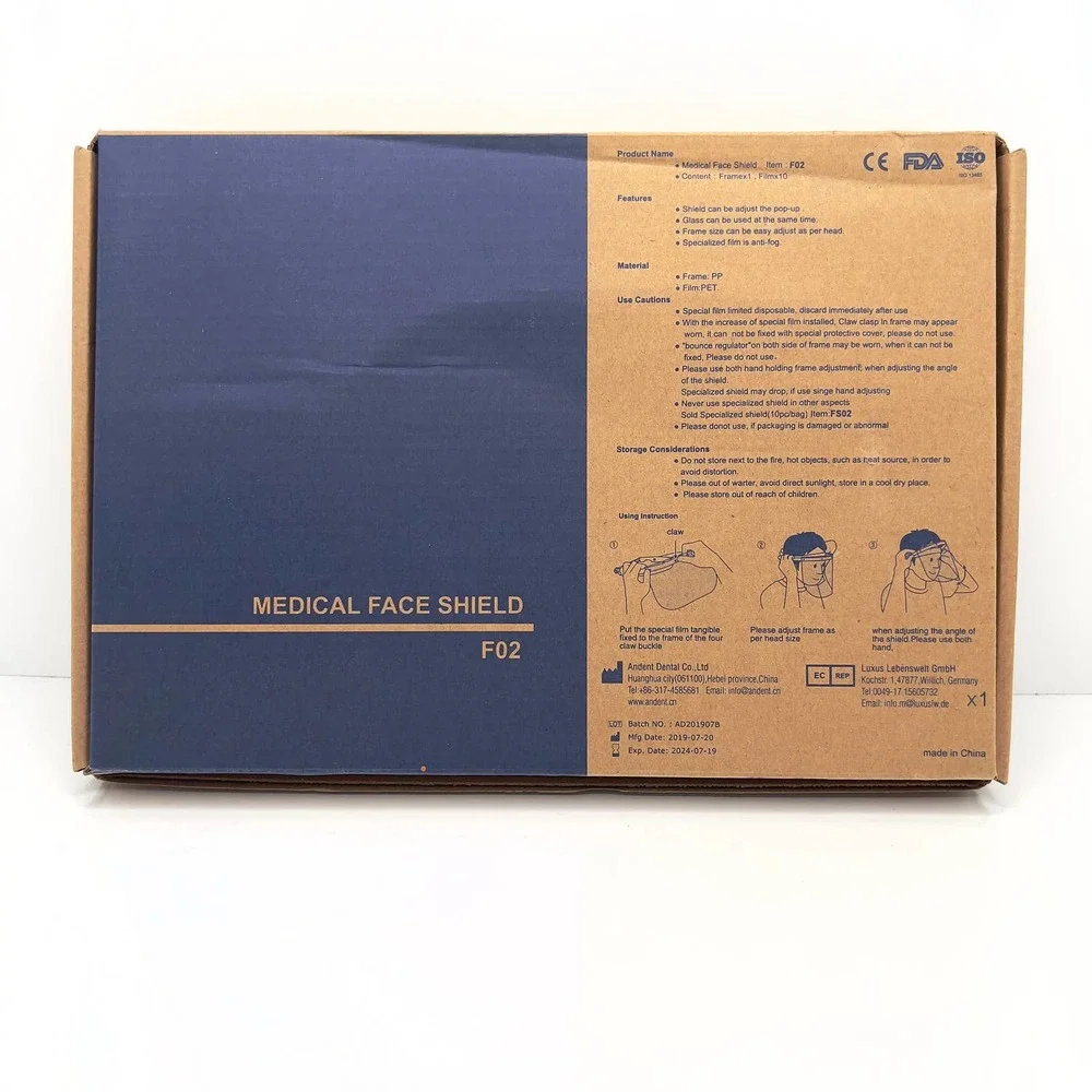 Medical Face shield F2 unisex men’s women’s . lot of 10